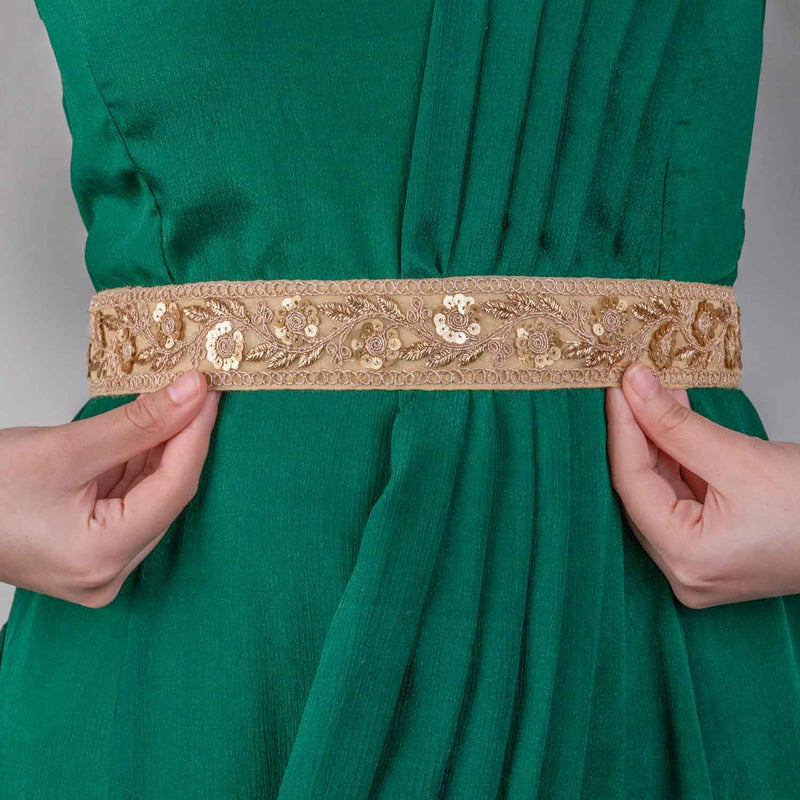 Buy Embellished Silk Waist Belt saree belt at Amazon.in