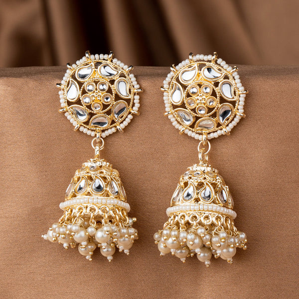 Geet Pearl Kundan Jhumki