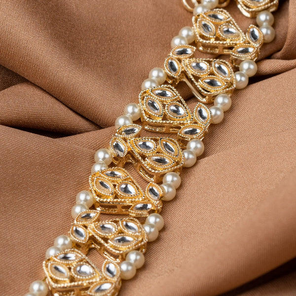 Rhea Pearl Kundan Bracelet