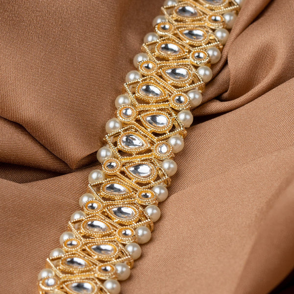 Shanaya Pearl Kundan Bracelet