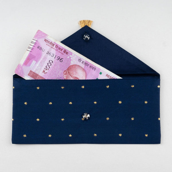 Pack of Indigo Dobby Reusable Cloth Envelopes